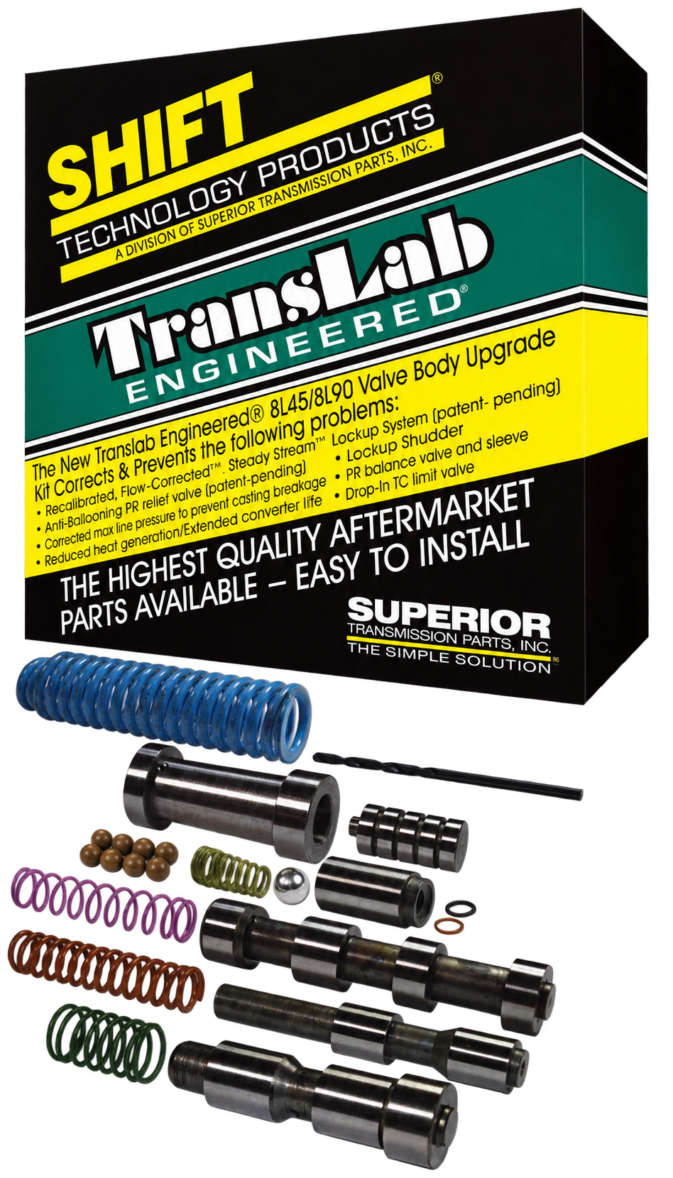 Superior TransLab STL-8L90 kit box, springs and valve components